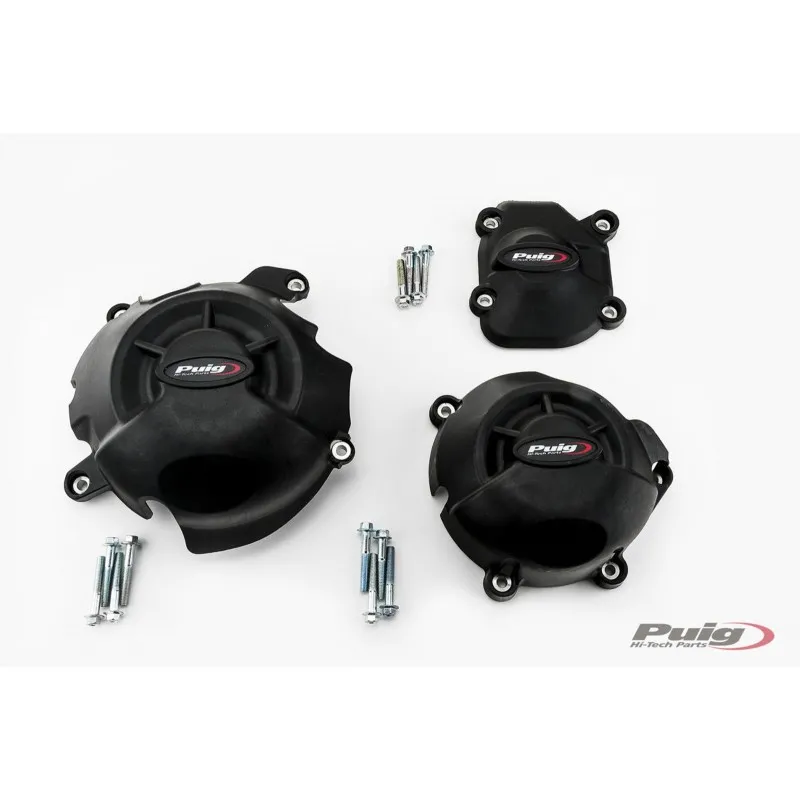 KIT PROTEZIONI CARTER MOTORE PUIG KAWASAKI Z 800 2013-2016, NERO