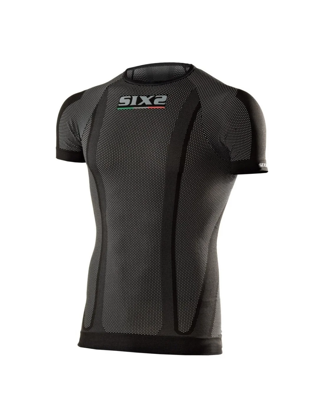 Maglietta tecnica Kids Carbon SIXS Nera Carbonio