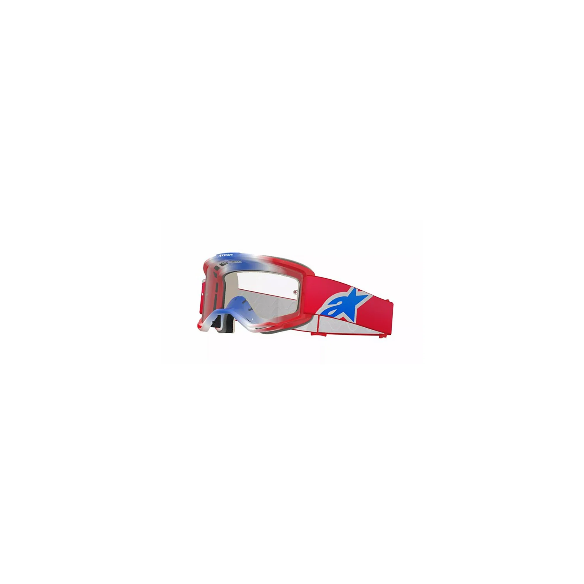 Maschera Alpinestars Vision 5 Corp Rosso/Bianco | Lente Clear