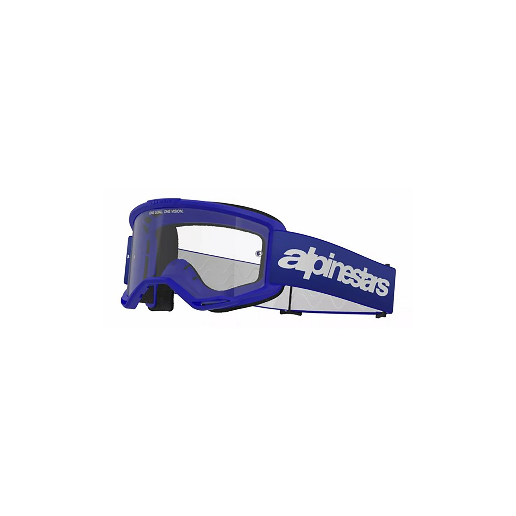 Maschera Mx Alpinestars Vision 3 Wordmark Blu | Lente Clear