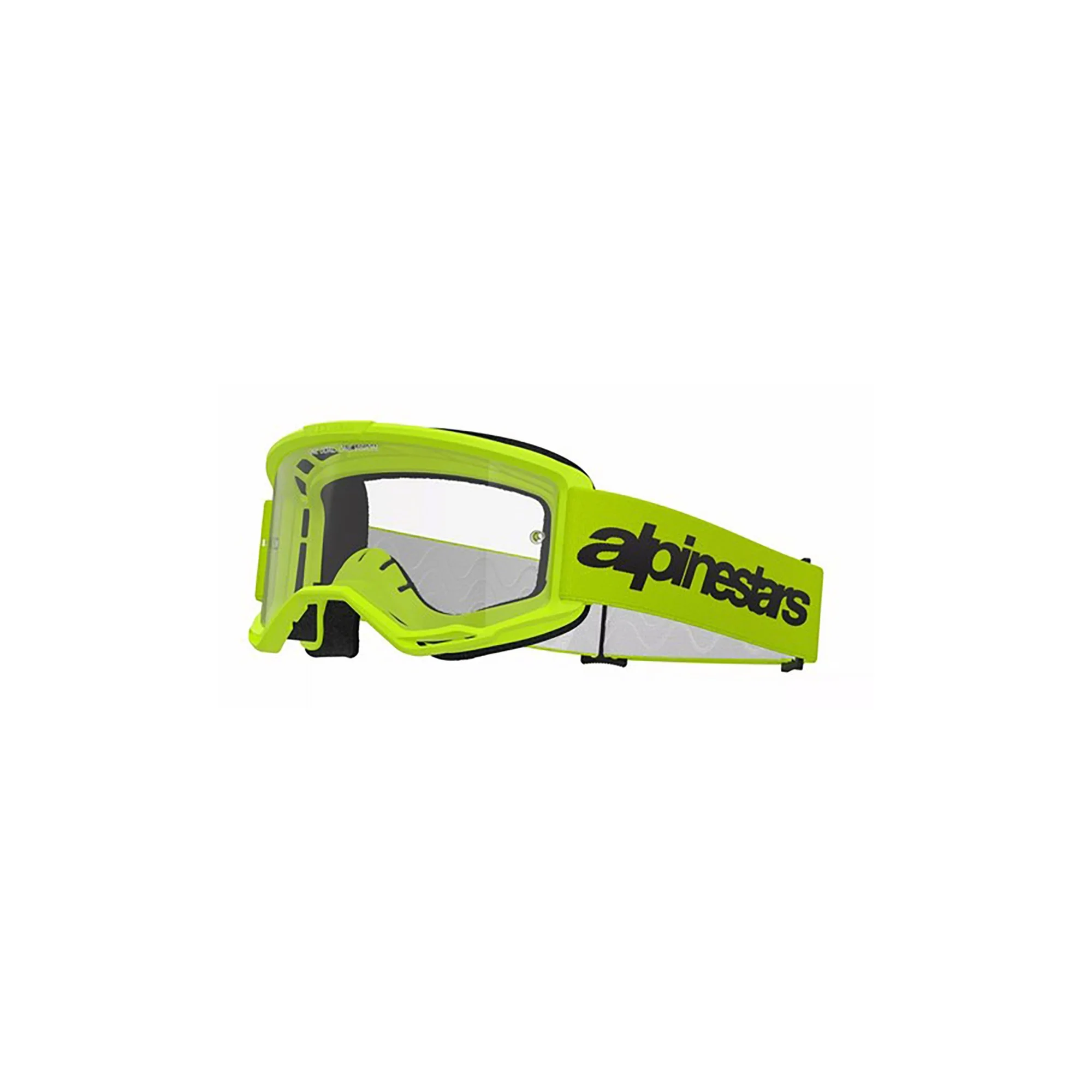 Maschera Mx Alpinestars Vision 3 Wordmark Giallo Fluo | Lente Clear