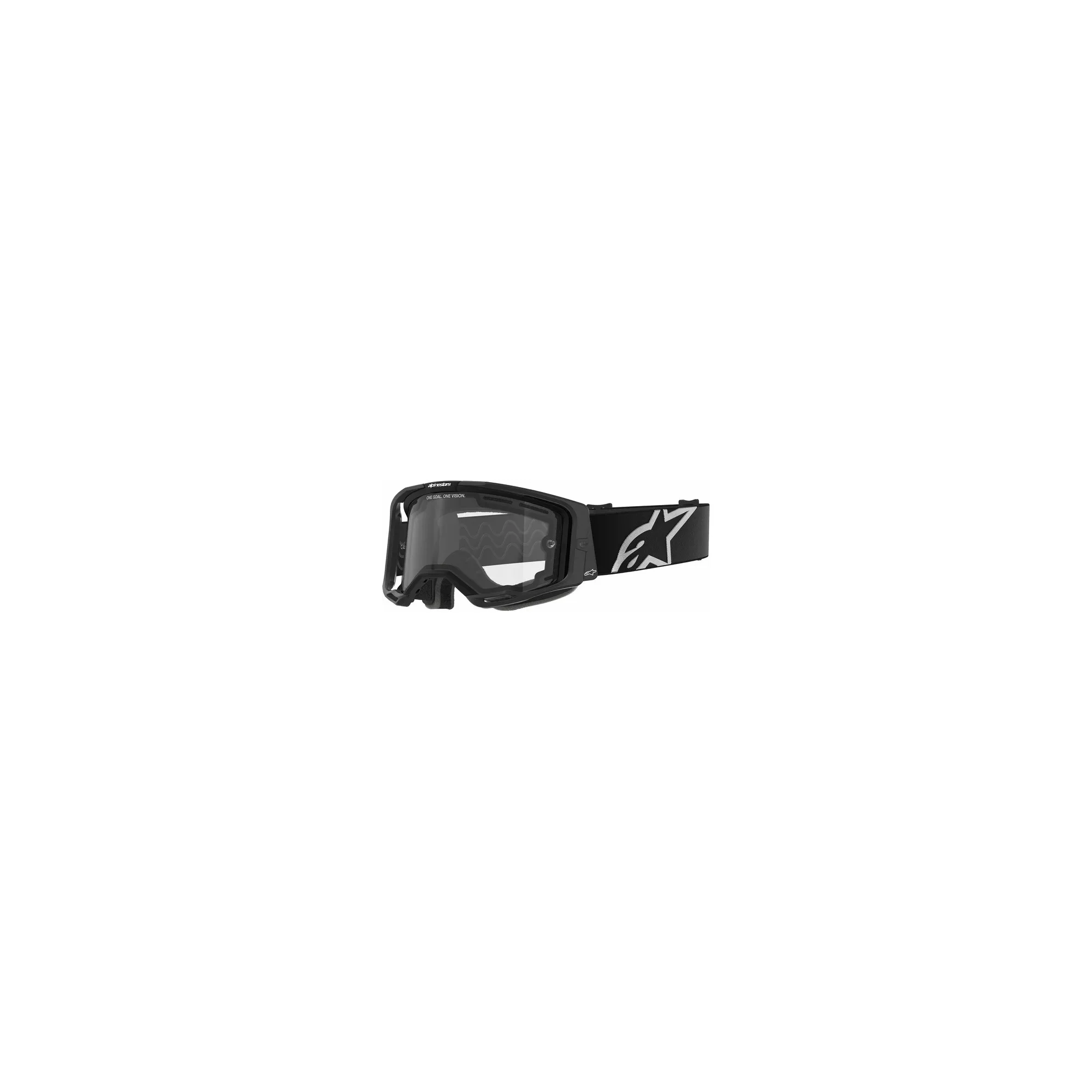 Maschera Mx Alpinestars Vision 8 Corp Nero / Doppia lente trasparente