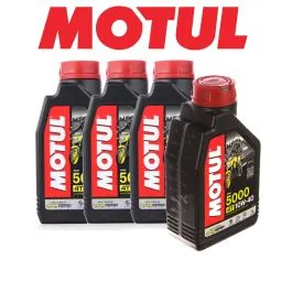 Set Tagliando 4 litri olio Motul 10W 40 5000