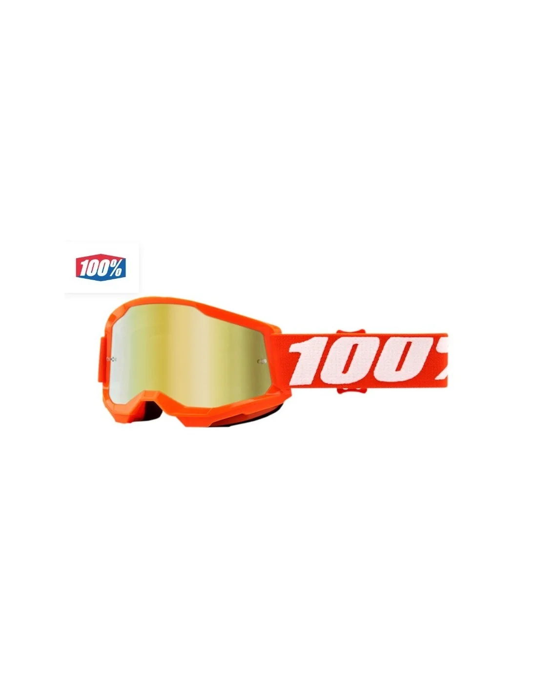 Occhiale Maschera Strata 2 Bambino Orange con lente a specchio Gold