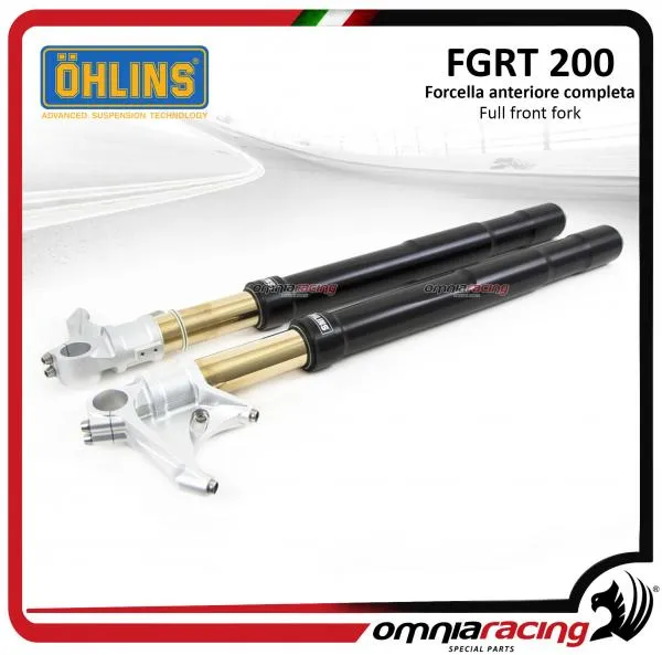 Forcella FGRT200 Ohlins completa di cartucce 30mm foderi neri per BMW RnineT 2014>2016