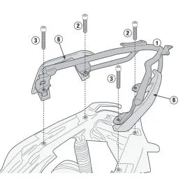 Attacco posteriore portabauletto BMW C 400 X (19 > 23) GIVI SR5130