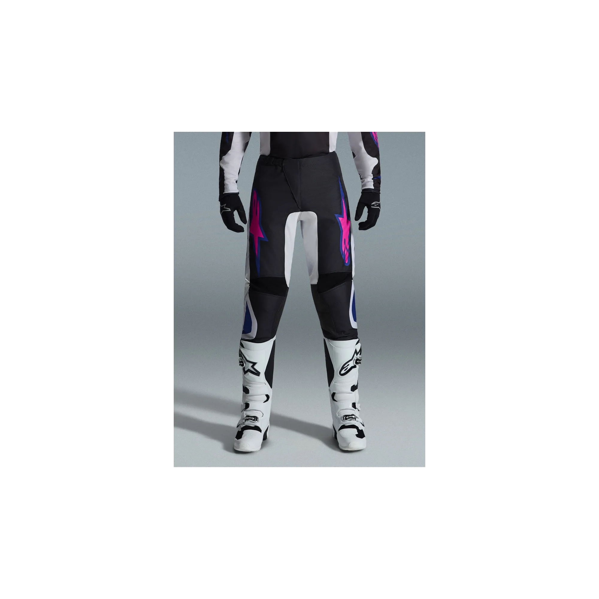 Pantalone Alpinestars Fluid Grid Black Light Gray Purple