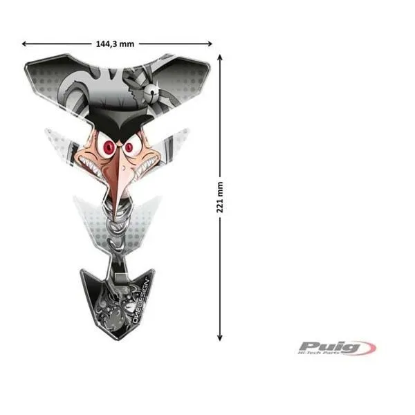 Paraserbatoio Puig modello joker grigio - cod. 6496u - protegge la moto da graffi e raggi uv.