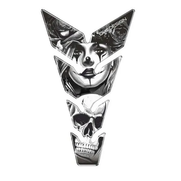 Paraserbatoio Puig modello skull&poker nero - cod. 21435n - protegge la moto da graffi e raggi uv.