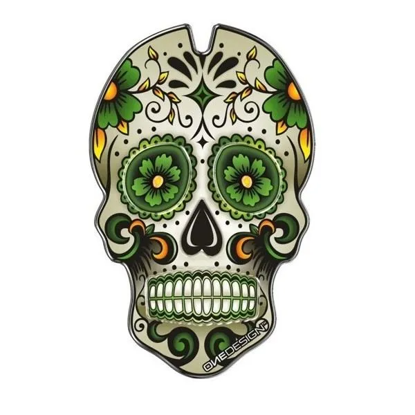 Paraserbatoio Puig modello skull verde - cod. 3673v - protegge la moto da graffi e raggi uv.