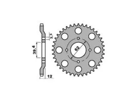 PBR 115 CORONA TRASMISSIONE PASSO 415 / 28 DENTI IN FERRO