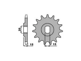 PBR 1170 PIGNONE TRASMISSIONE ACCIAIO PASSO 530 / 14 DENTI