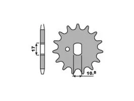 PBR 1173 PIGNONE TRASMISSIONE ACCIAIO PASSO 415 / 13 DENTI