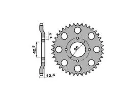 PBR 119 CORONA TRASMISSIONE PASSO 415 / 28 DENTI IN FERRO