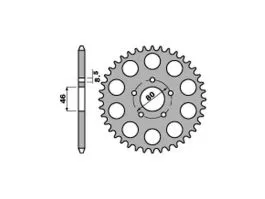 PBR 143 CORONA TRASMISSIONE PASSO 415 / 30 DENTI IN FERRO