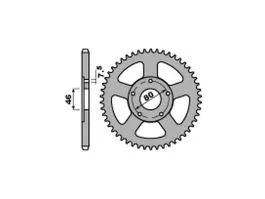 PBR 147 CORONA TRASMISSIONE PASSO 428 / 52 DENTI IN ERGAL