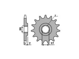 PBR 1495 PIGNONE TRASMISSIONE ACCIAIO PASSO 520 / 10 DENTI