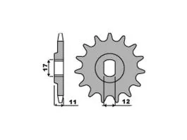 PBR 150 PIGNONE TRASMISSIONE ACCIAIO PASSO 428 / 11 DENTI