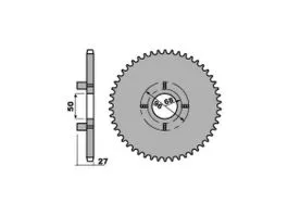 PBR 153 CORONA TRASMISSIONE PASSO 420 / 31 DENTI IN FERRO