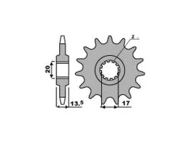 PBR 154 PIGNONE TRASMISSIONE ACCIAIO PASSO 428 / 11 DENTI