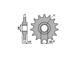 PBR 2042 PIGNONE TRASMISSIONE ACCIAIO PASSO 520 / 16 DENTI