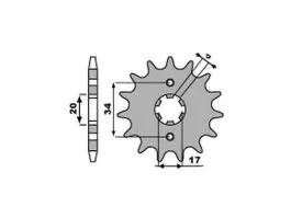 PBR 2060 PIGNONE TRASMISSIONE ACCIAIO PASSO 520 / 11 DENTI