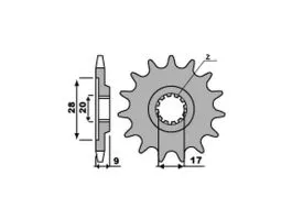 PBR 2064M PIGNONE TRASMISSIONE ACCIAIO PASSO 428 / 10 DENTI