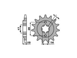 PBR 2065 PIGNONE TRASMISSIONE ACCIAIO PASSO 420 / 12 DENTI