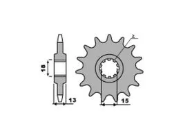 PBR 2081 PIGNONE TRASMISSIONE ACCIAIO PASSO 428 / 12 DENTI