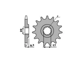 PBR 2084 PIGNONE TRASMISSIONE ACCIAIO PASSO 428 / 10 DENTI