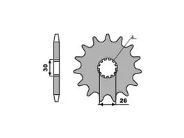 PBR 2090 PIGNONE TRASMISSIONE ACCIAIO PASSO 530 / 17 DENTI
