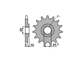 PBR 2092 PIGNONE TRASMISSIONE ACCIAIO PASSO 520 / 13 DENTI