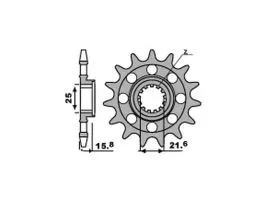 PBR 2093M PIGNONE TRASMISSIONE ACCIAIO PASSO 520 / 16 DENTI