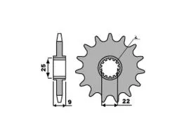 PBR 2097 PIGNONE TRASMISSIONE ACCIAIO PASSO 520 / 15 DENTI