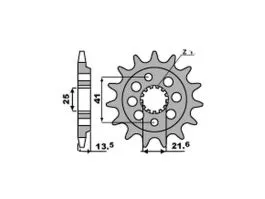 PBR 2099 PIGNONE TRASMISSIONE ACCIAIO PASSO 520 / 14 DENTI