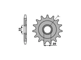 PBR 2103 PIGNONE TRASMISSIONE ACCIAIO PASSO 520 / 12 DENTI