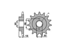 PBR 2104 PIGNONE TRASMISSIONE ACCIAIO PASSO 525 / 15 DENTI