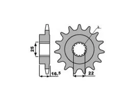 PBR 2114 PIGNONE TRASMISSIONE ACCIAIO PASSO 525 / 14 DENTI