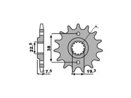 PBR 2116 PIGNONE TRASMISSIONE ACCIAIO PASSO 520 / 13 DENTI