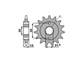PBR 2128 PIGNONE TRASMISSIONE ACCIAIO PASSO 520 / 13 DENTI