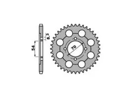 PBR 212 CORONA TRASMISSIONE PASSO 420 / 34 DENTI IN FERRO