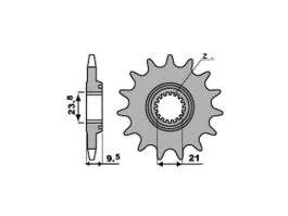 PBR 2134 PIGNONE TRASMISSIONE ACCIAIO PASSO 520 / 13 DENTI