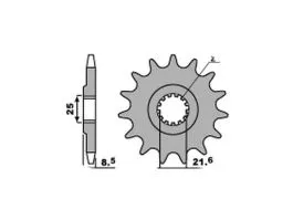PBR 2137 PIGNONE TRASMISSIONE ACCIAIO PASSO 525 / 14 DENTI