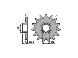 PBR 2145 PIGNONE TRASMISSIONE ACCIAIO PASSO 520 / 12 DENTI