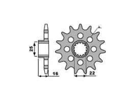 PBR 2171 PIGNONE TRASMISSIONE ACCIAIO PASSO 520 / 14 DENTI