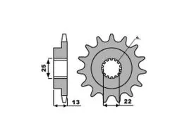 PBR 2201 PIGNONE TRASMISSIONE ACCIAIO PASSO 525 / 16 DENTI