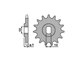 PBR 2240 PIGNONE TRASMISSIONE ACCIAIO PASSO 415 / 10 DENTI