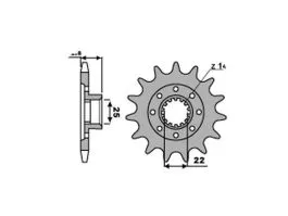 PBR 2252 PIGNONE TRASMISSIONE ACCIAIO PASSO 520 / 15 DENTI