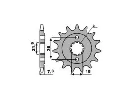 PBR 2261 PIGNONE TRASMISSIONE ACCIAIO PASSO 520 / 13 DENTI