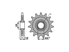 PBR 2266 PIGNONE TRASMISSIONE ACCIAIO PASSO 520 / 11 DENTI